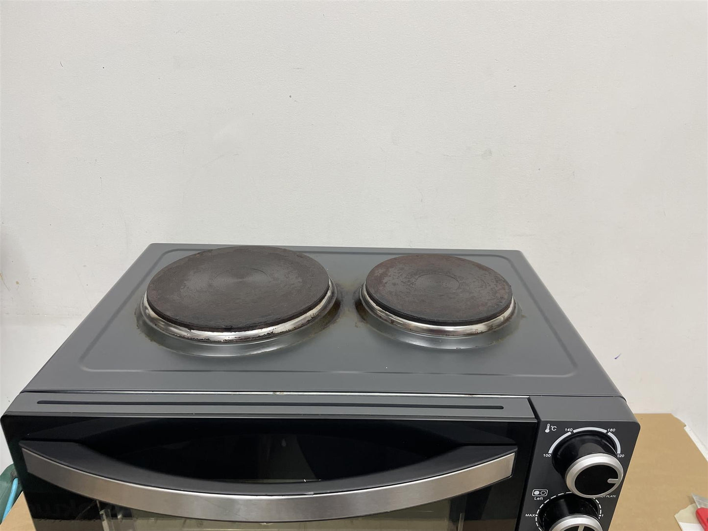 Cookworks 28L Mini Oven with Hob Cooker Grill & Rotisserie oven Hotplate
