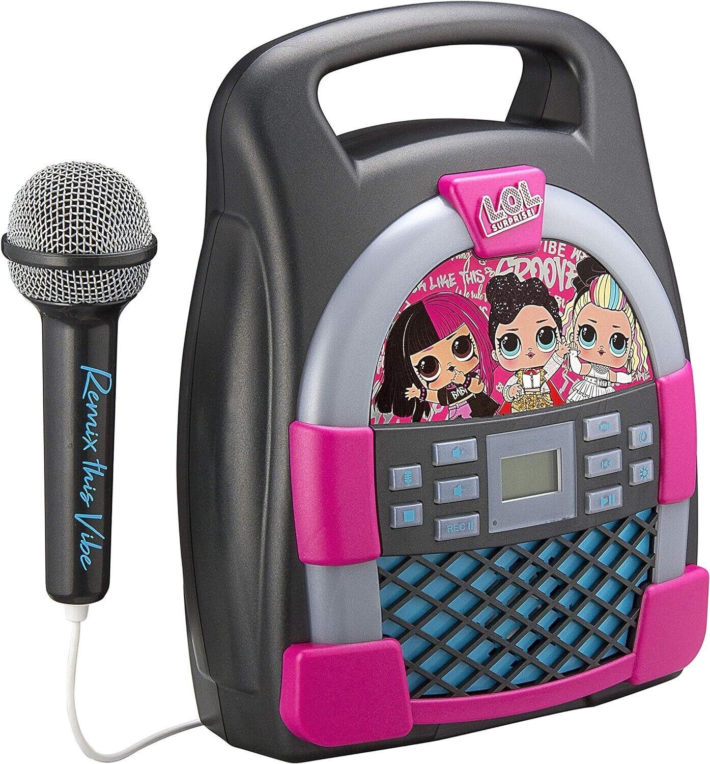 LOL SURPRISE Remix Karaoke Machine Bluetooth Speaker Boombox Kids Lights &Music