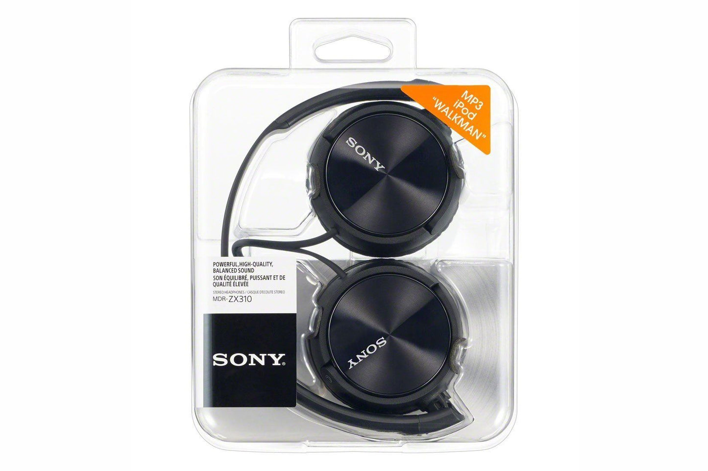 Sony MDRZX310 Foldable Headphones - Metallic Black