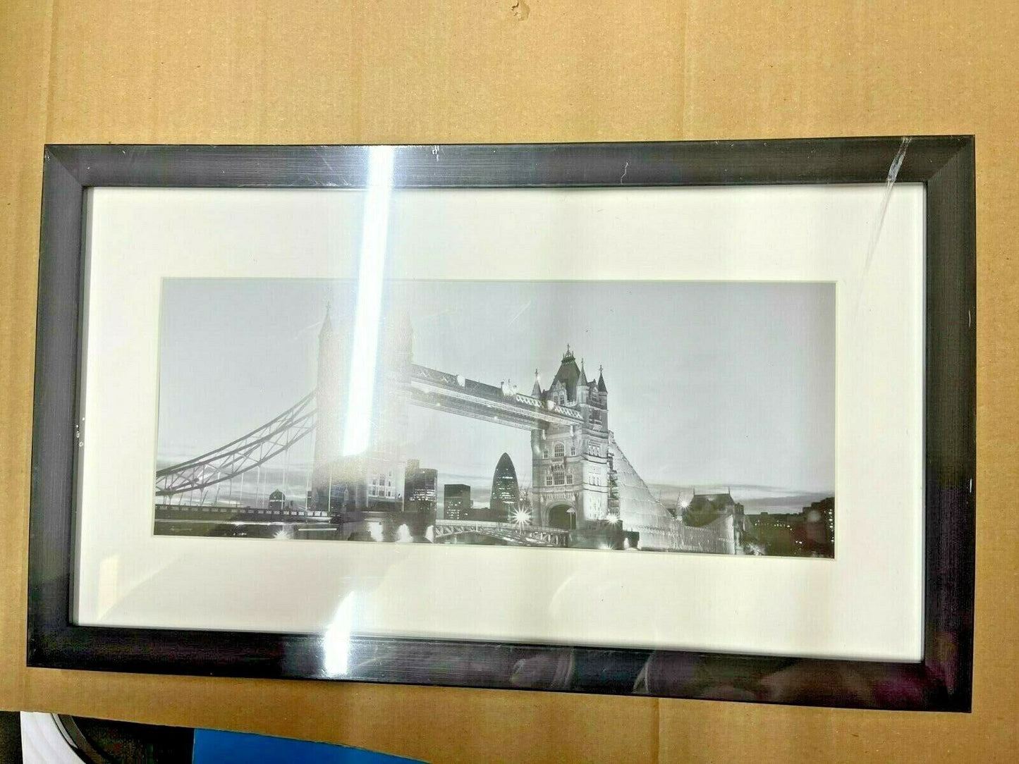 John Lewis Picture Frame Black Photo Frame Glass Mount Home Bridge Clip New