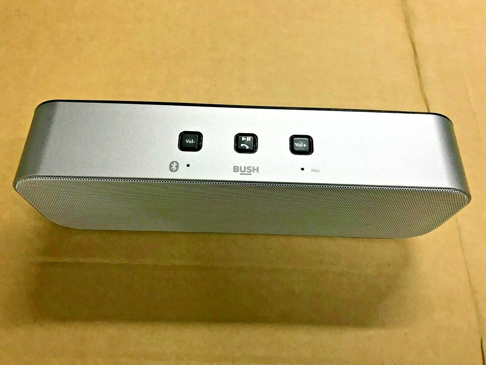 Bush Large Stereo Portable USB Wireless Bluetooth Party Speaker Handsfree Silver