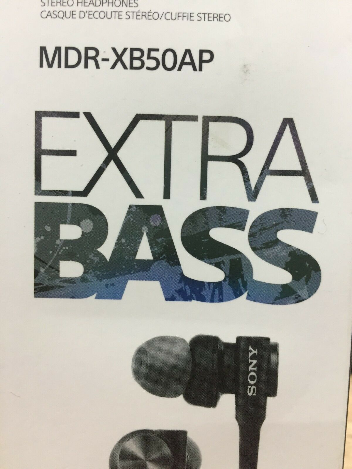 Sony MDR-XB50AP In-Ear Extra Bass Headphones with In-Line Control Black/Wired