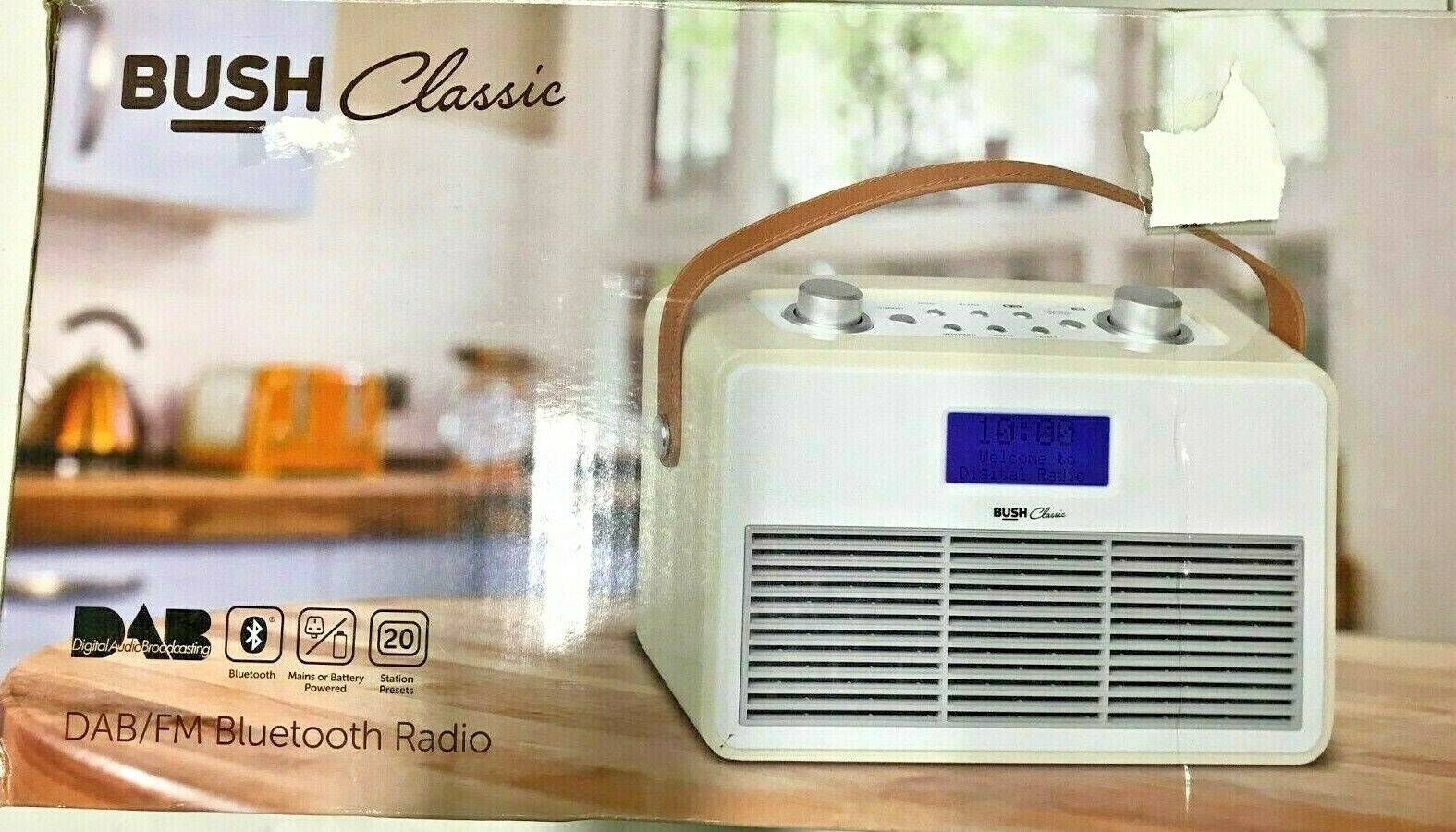 BUSH Classic DAB FM Bluetooth Radio Mains Digital Clock BRC 3