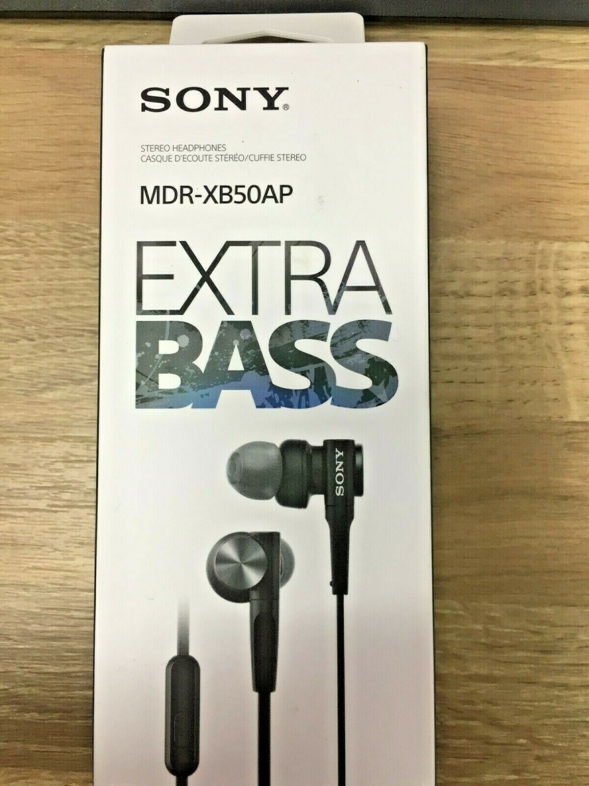 Sony MDR-XB50AP In-Ear Extra Bass Headphones with In-Line Control Black/Wired