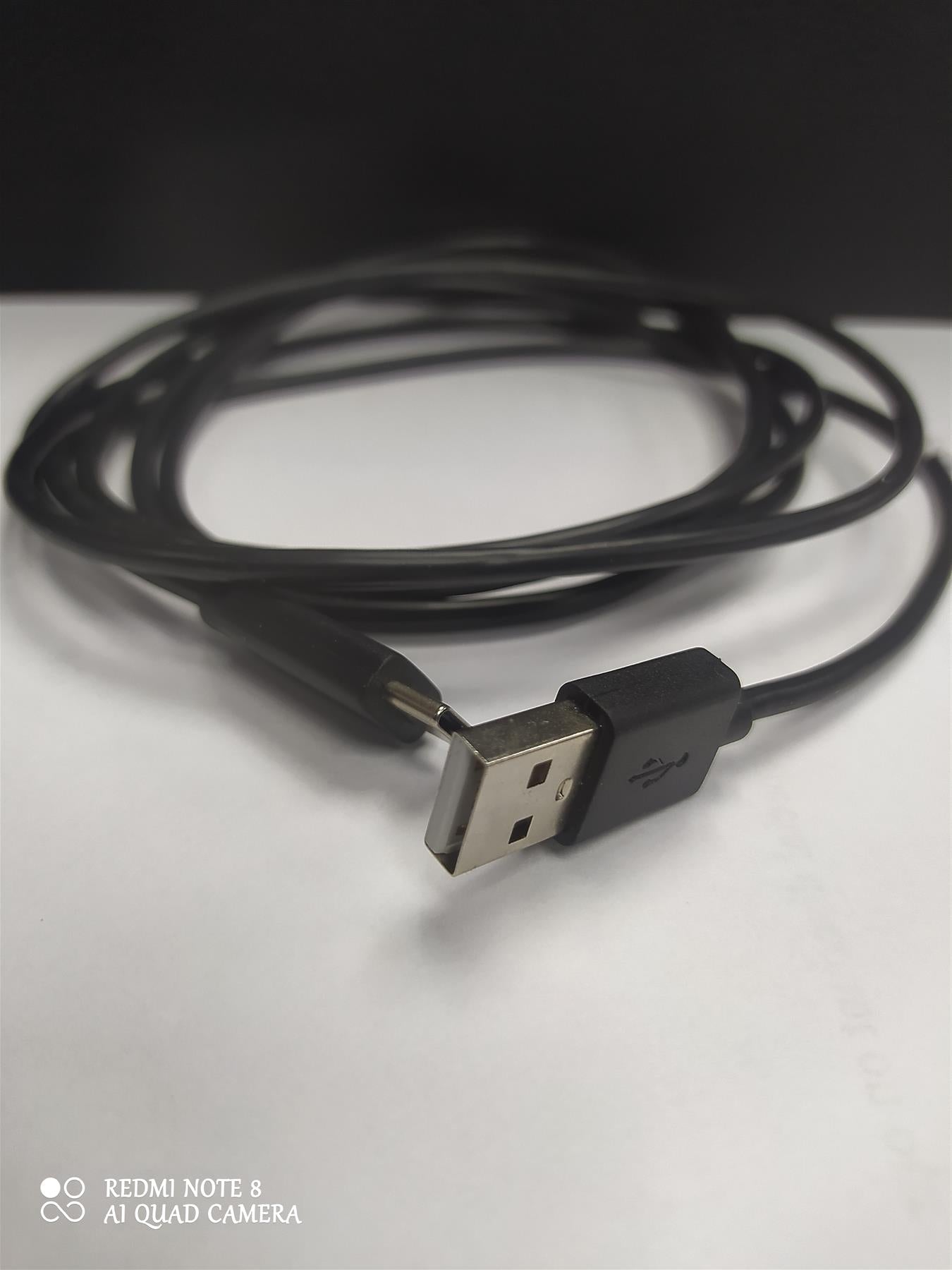 USB to Type C 2m Charging Cable Black Universal Phone Charger Data Cable Lead