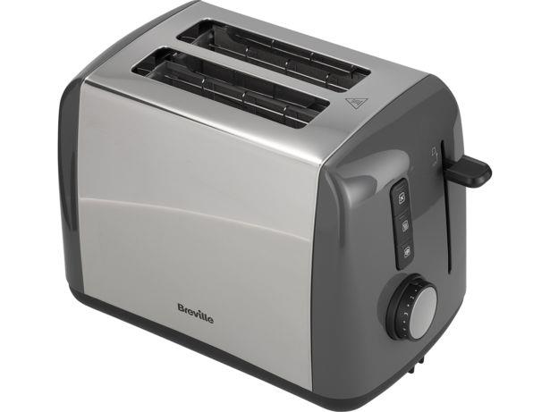 Breville toaster ITT989 Stainless Steel 2 Slice grey wide slots defrost, reheat