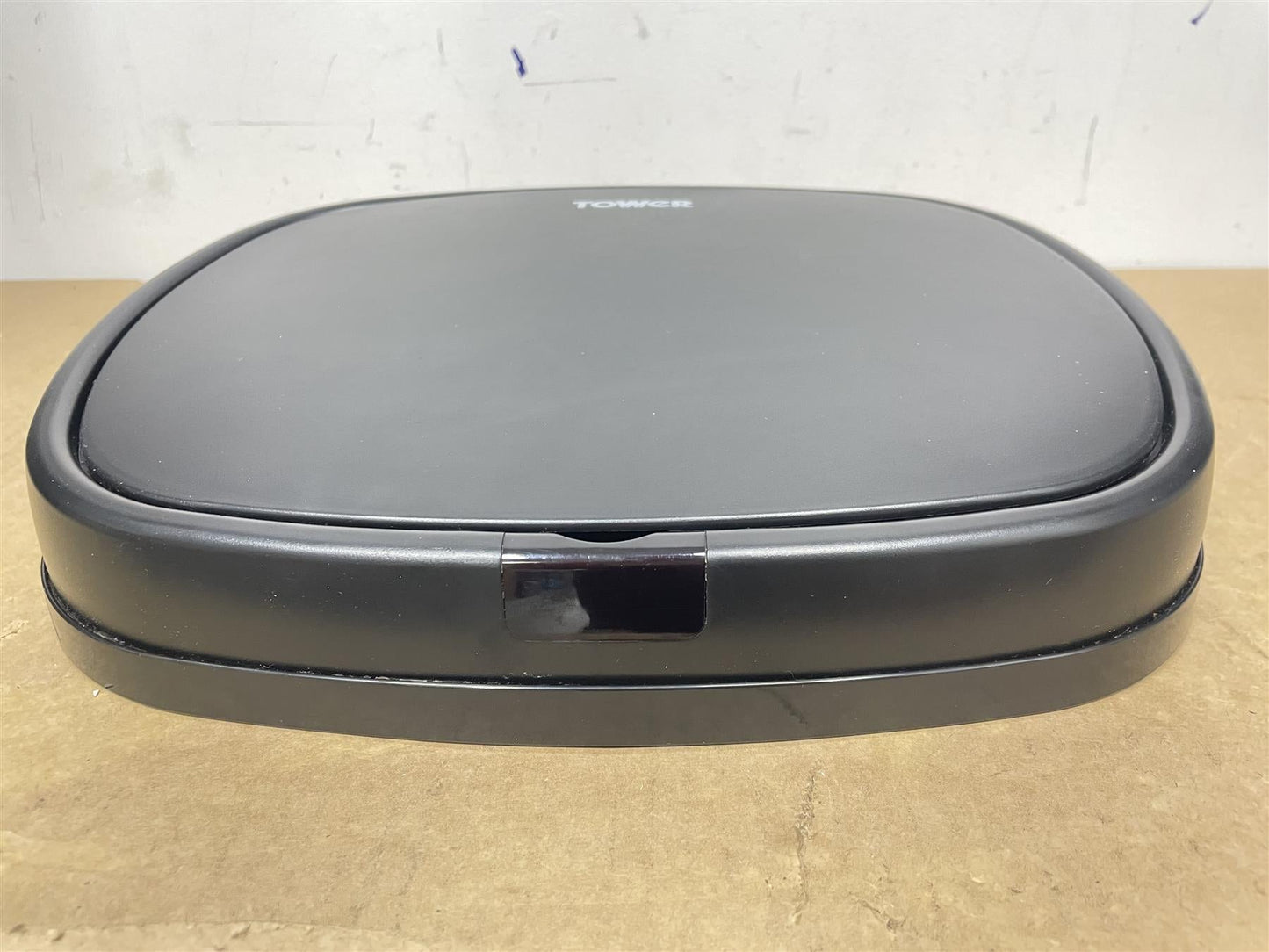 Tower Recycling 42L Square Sensor Bin lid automatically opens easy clean - black