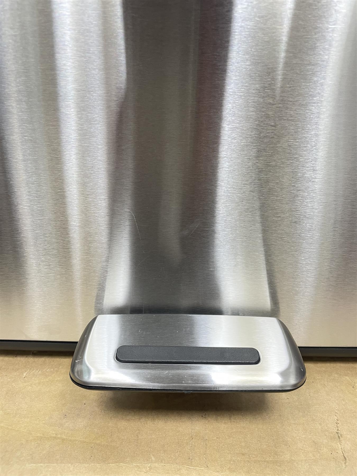 Habitat 30 Litre Bin Modern Rectangular Silver Stainless Kitchen Foot Pedal Bin