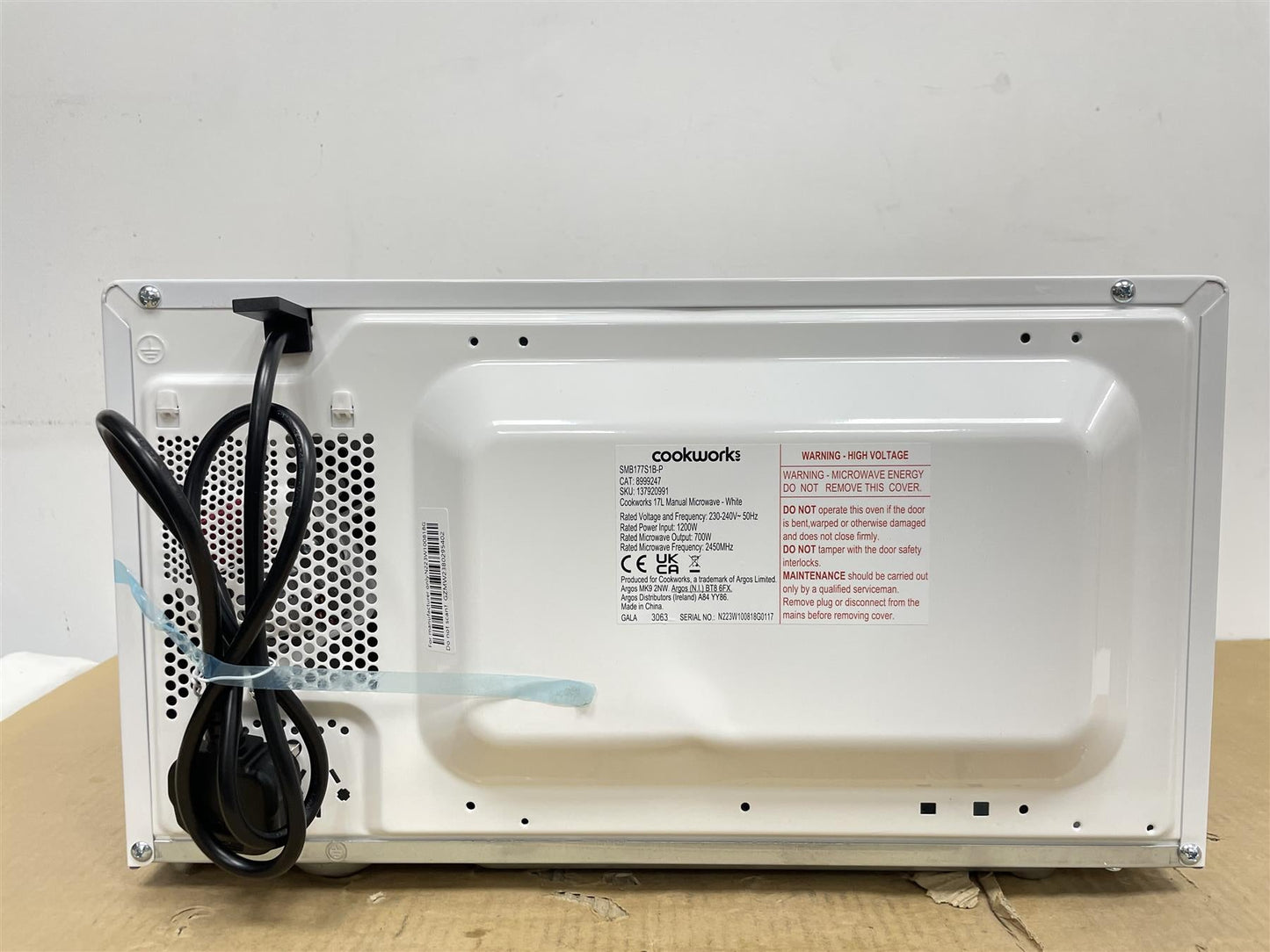 Cookworks 700W Standard Defrost Microwave Oven MM7 Absolute Breeze - White