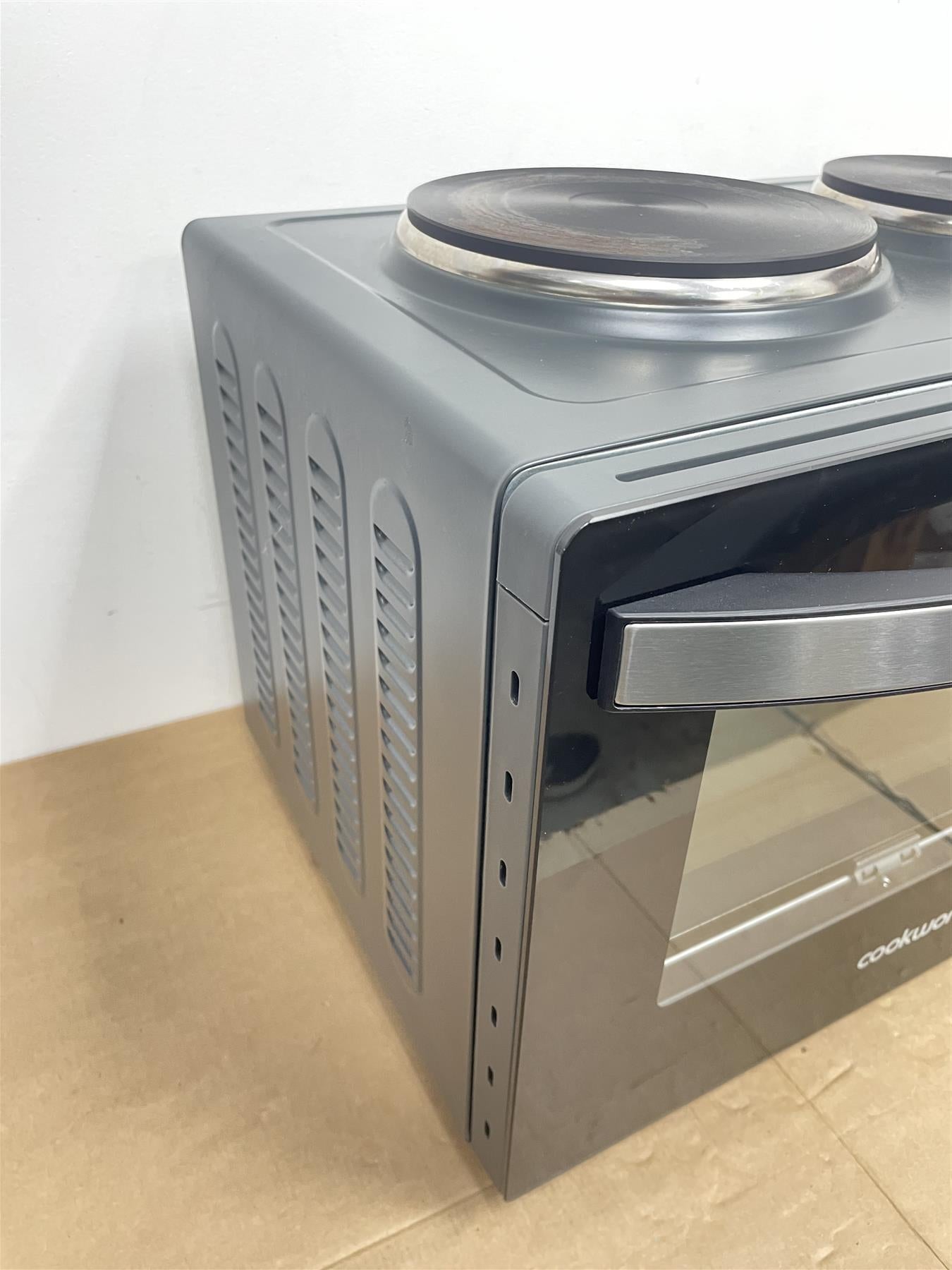 Cookworks 28L Mini Oven with Hob Cooker Grill & Rotisserie oven Hotplate 2500W
