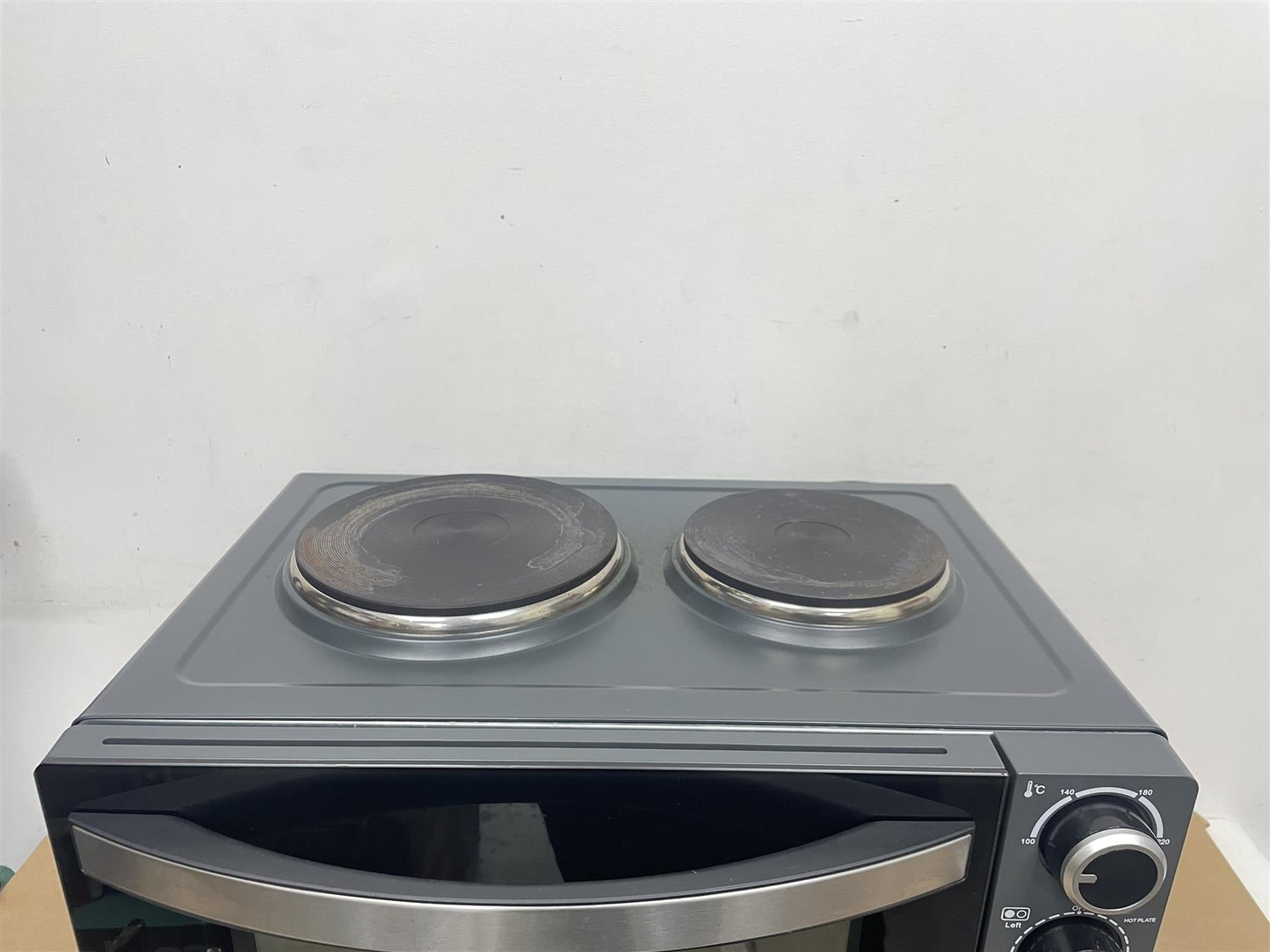 Cookworks 28L Mini Oven with Hob Cooker Grill & Rotisserie oven Hotplate 2500W
