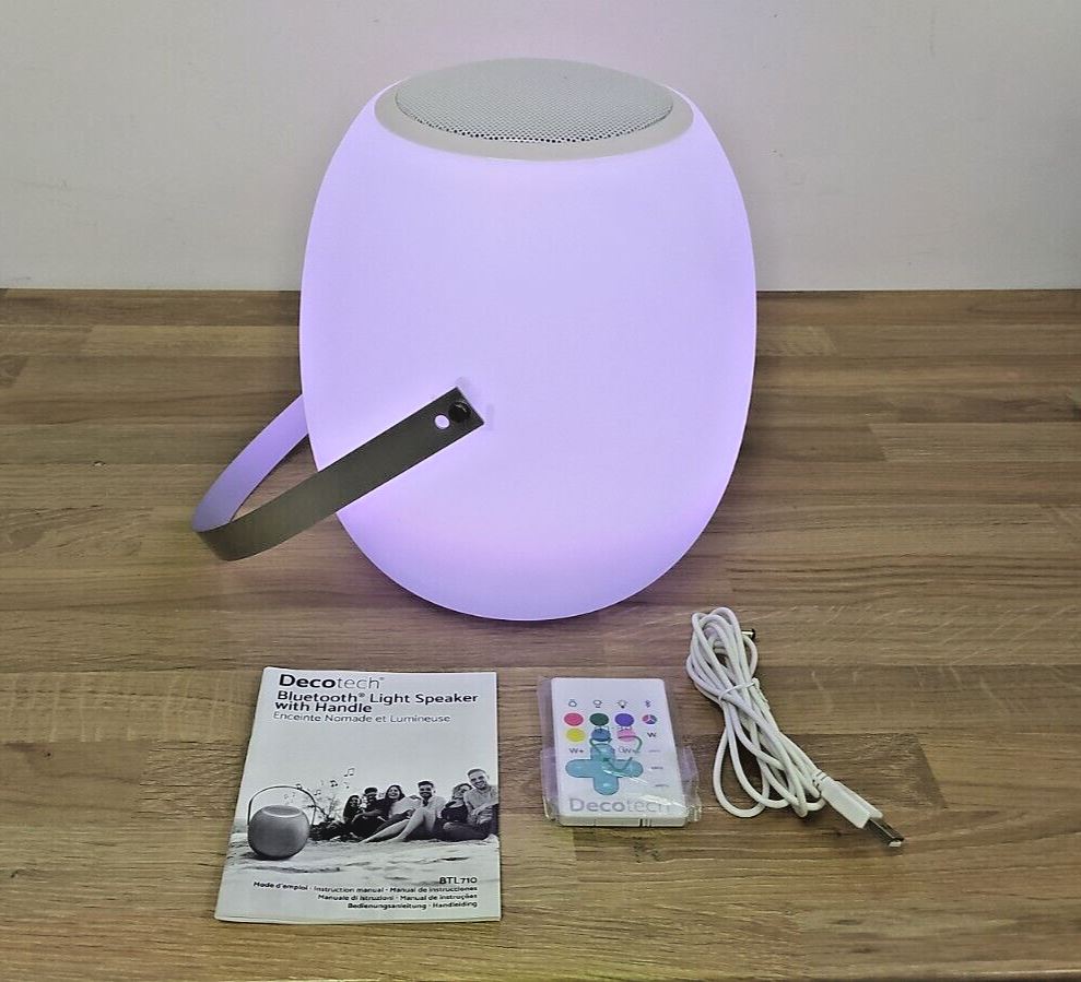 Decotech BLUTOOTH Speaker Kids Colour Changing LED MUSIC SONS RHYMES 7 hours