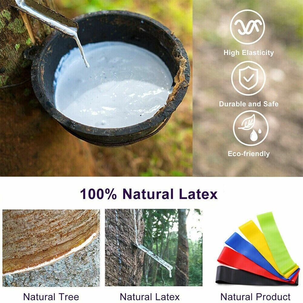 Natural Latex Resistance Bands Exercise Loop Home Gym Fitness Yoga Sports Set x3