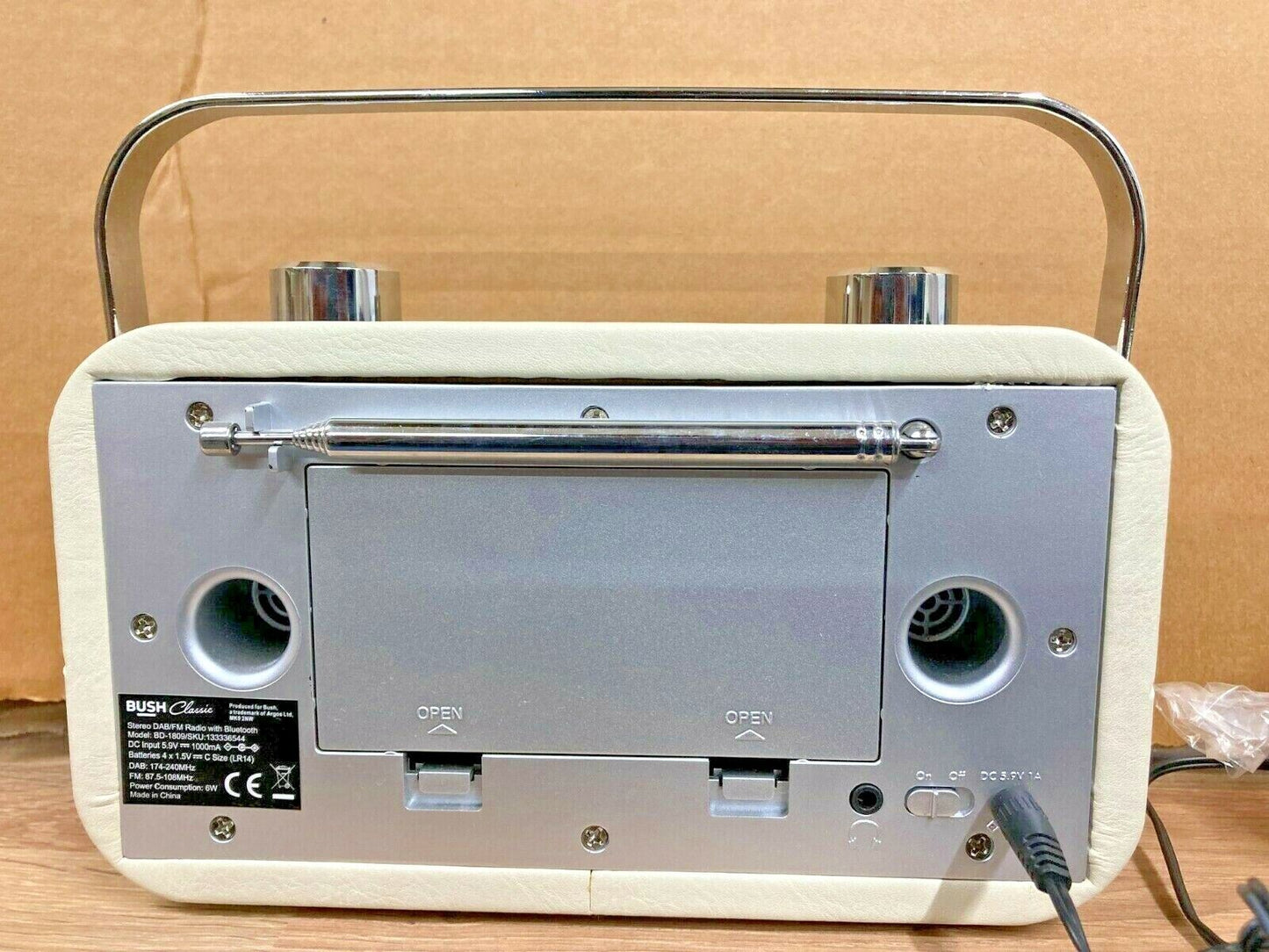 Bush Portable DAB FM Radio Bluetooth Digital LCD Mains Battery RDS Alarm Sleep