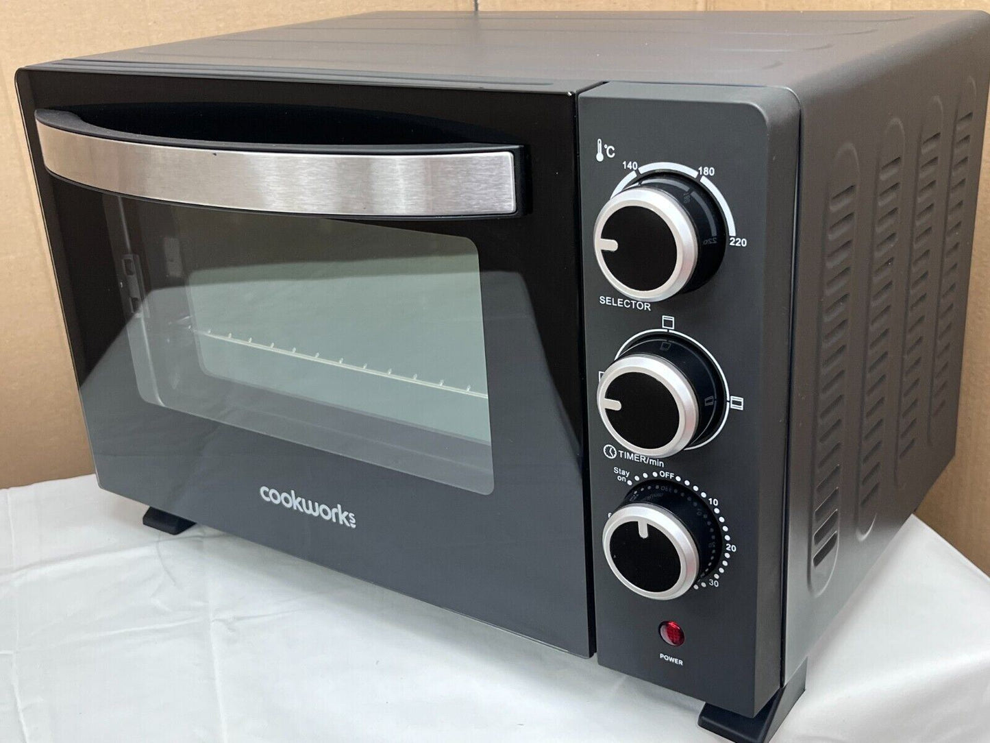Cookworks Mini Oven 1380W 20L Variable Temperature Control Heavy dutyand Grill