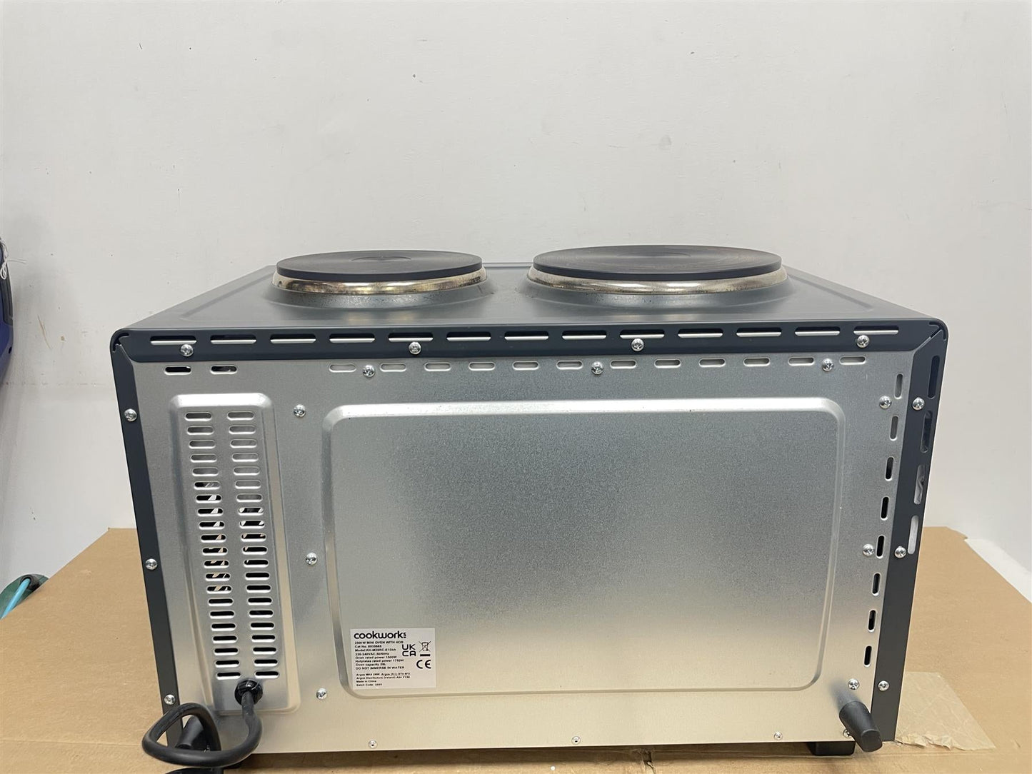 Cookworks 28L Mini Oven with Hob Cooker Grill & Rotisserie oven Hotplate 2500W