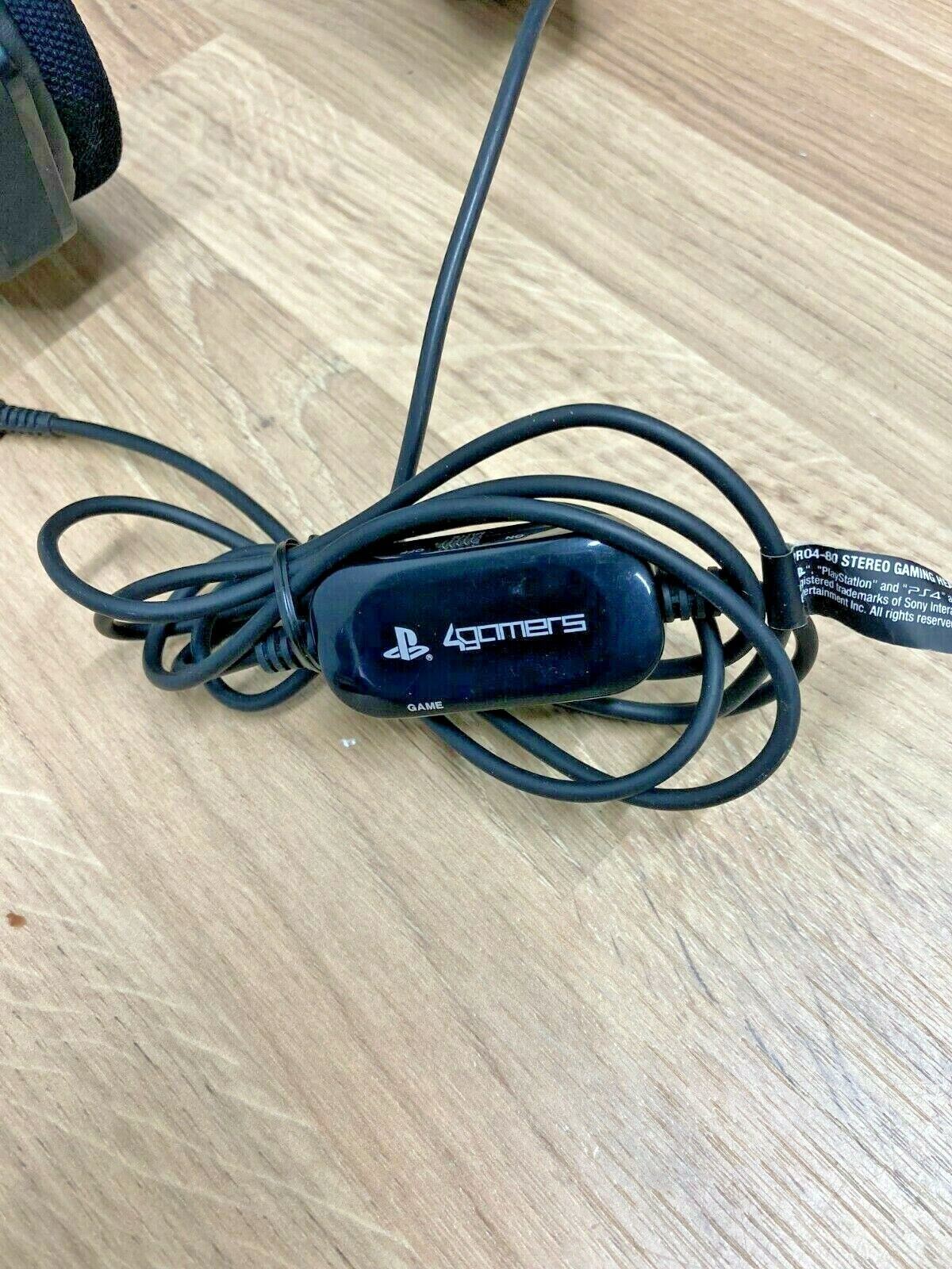 Pro04 Headphone Earphones Headset Handsfree Gaming Genuine Wired Black PS4 3.5mm