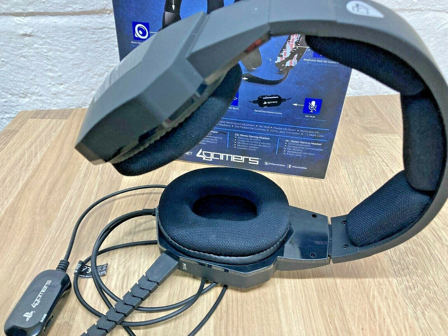 Pro04 Headphone Earphones Headset Handsfree Gaming Genuine Wired Black PS4 3.5mm
