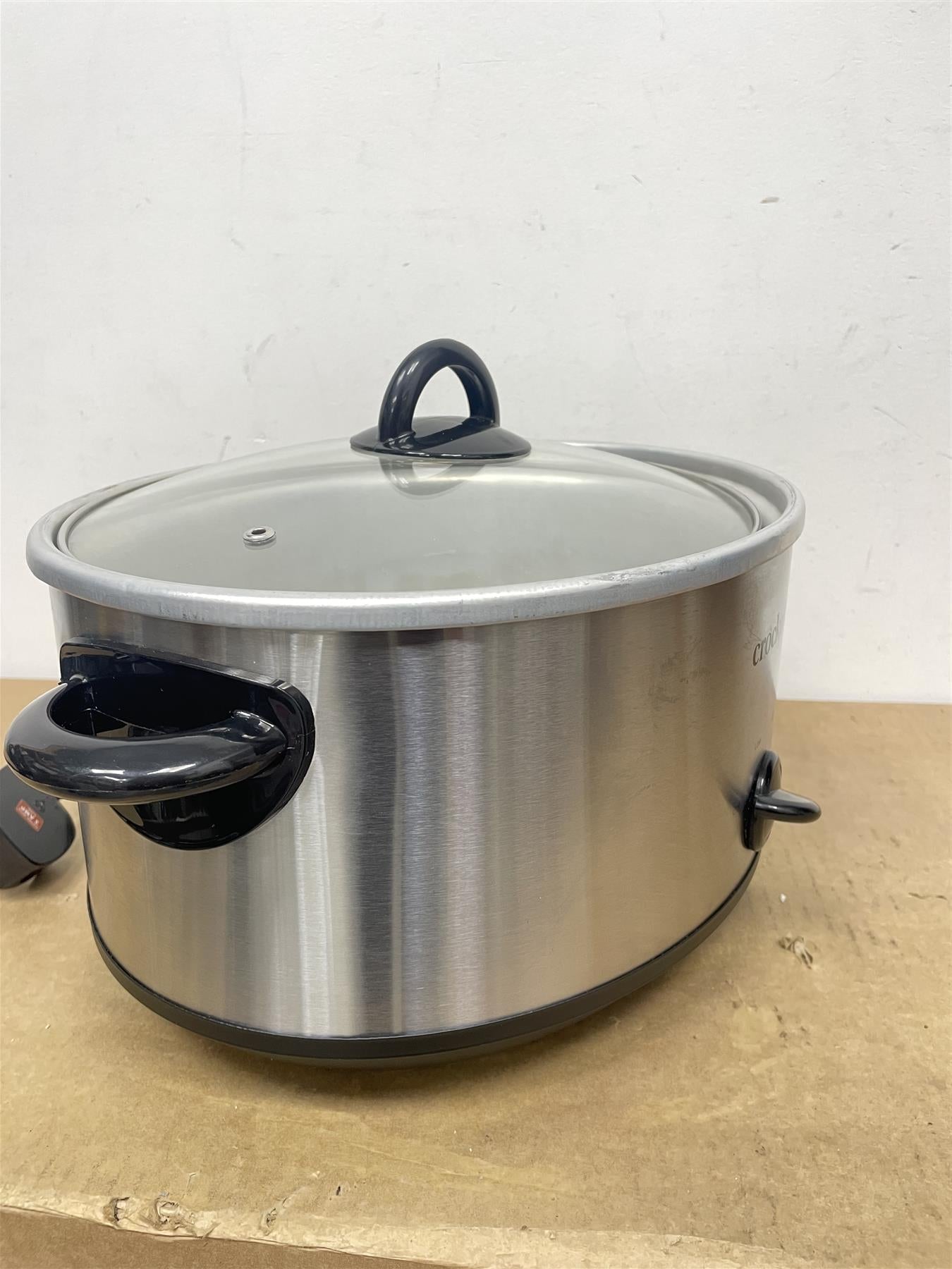 Crockpot Slow Cooker 5.6L Kitchen Electric Rice Cooking Steamer Stainless Steel