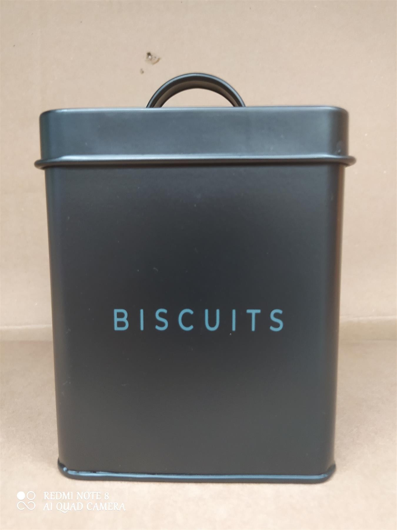 Habitat 7 Piece Storage Set Carbon Steel Black Kitchen Counter Food Canister Tin