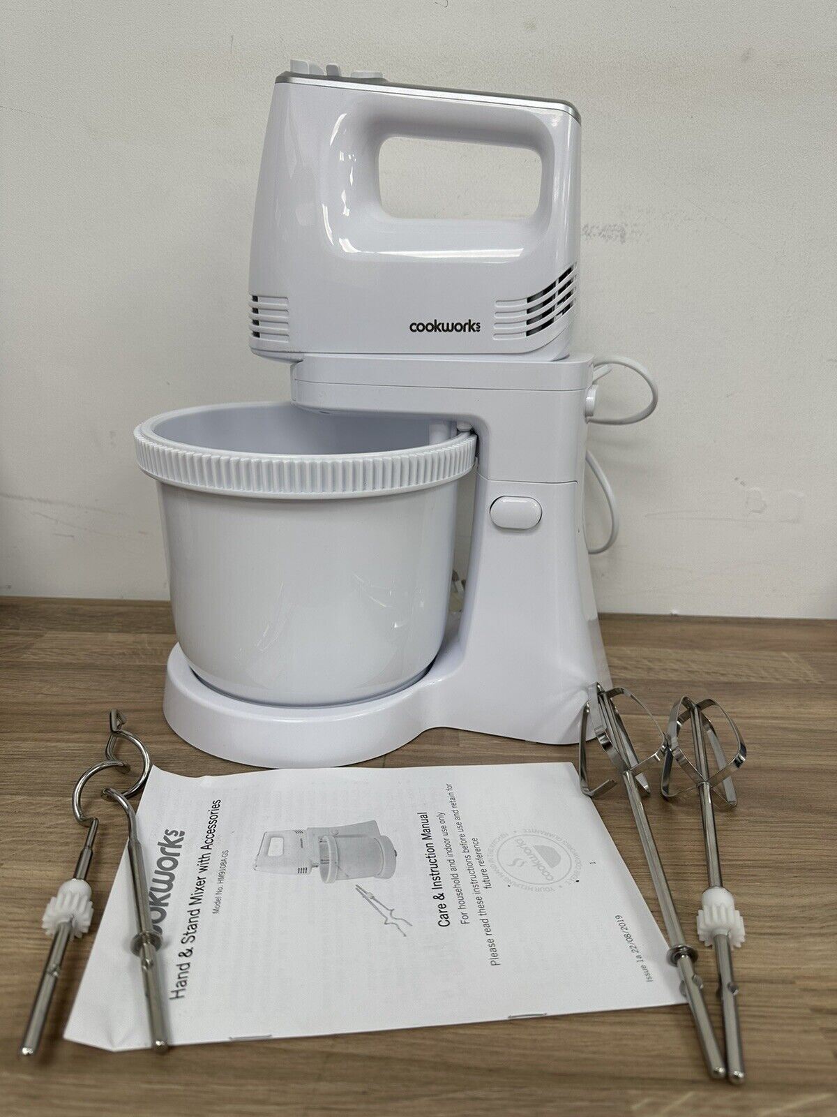 Cookworks Electric kitchen 200W kitchen 5 Speed Hand and Stand Mixer White
