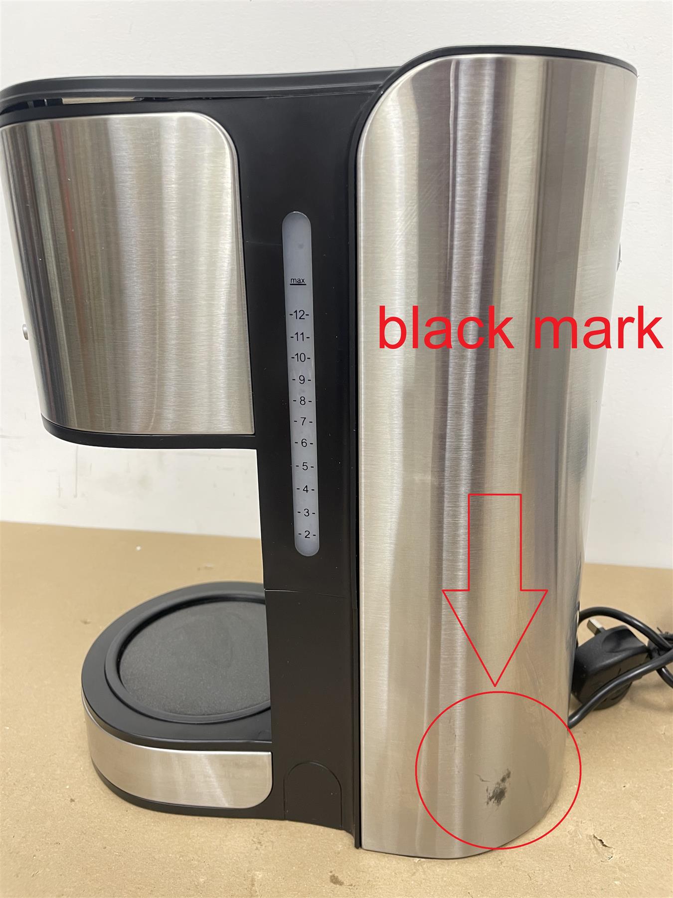 Cookworks Stainless Steel Coffee Maker Thermostatic hotplate for even heat distribution