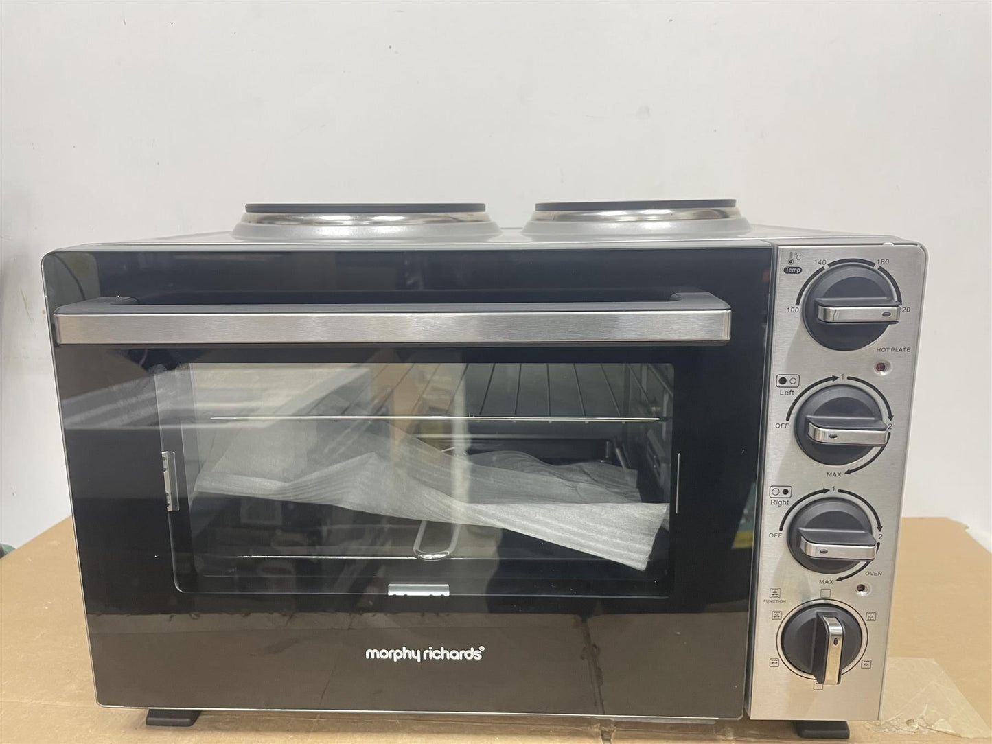 Morphy Richards 28L Mini Oven with Hob Cooker Grill & Rotisserie oven Hotplate