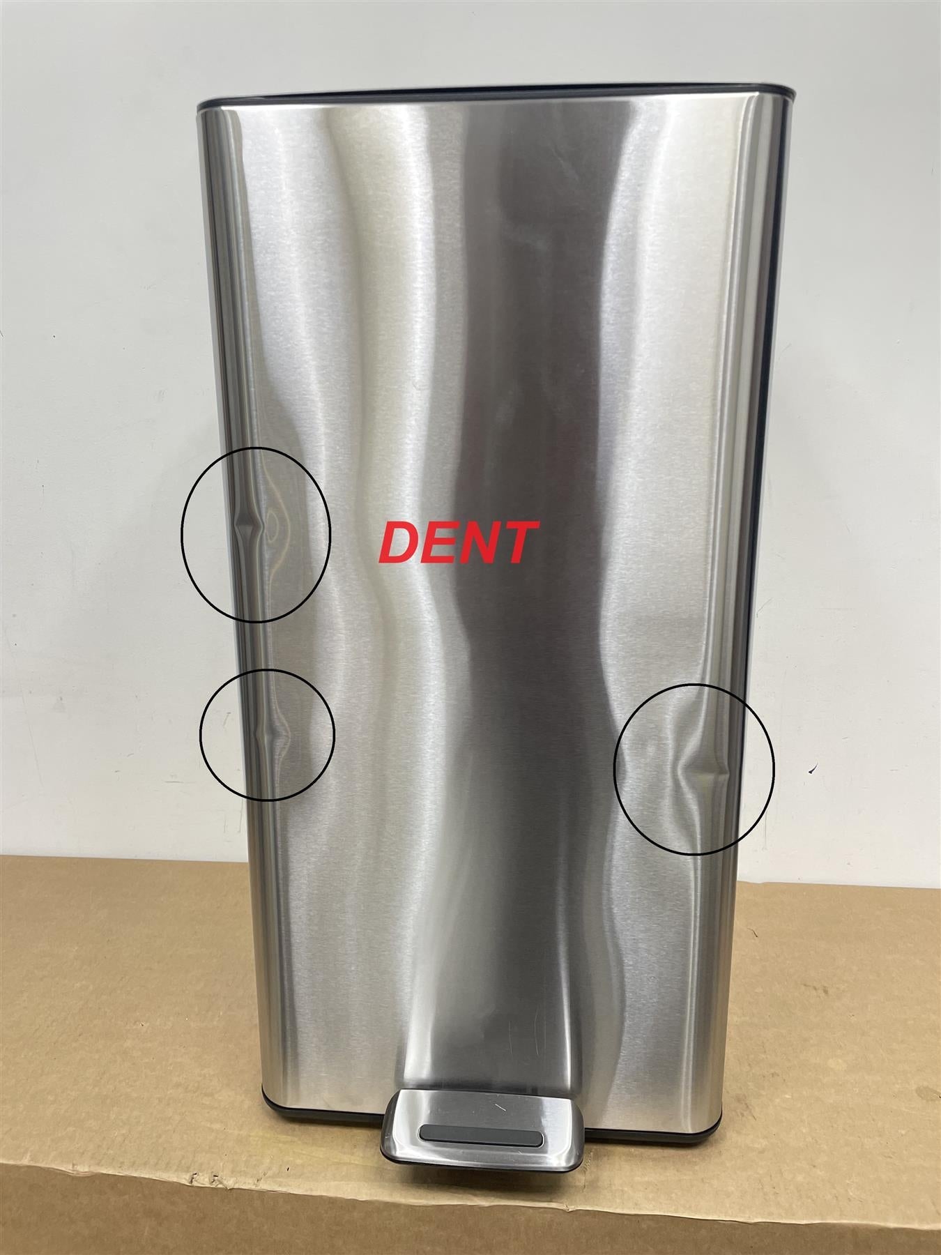 Habitat 30 Litre Bin Modern Rectangular Silver Stainless Kitchen Foot Pedal Bin