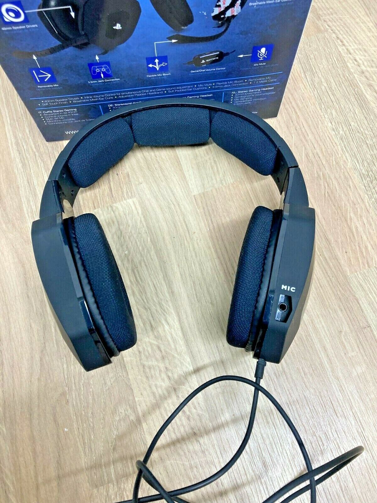 Pro04 Headphone Earphones Headset Handsfree Gaming Genuine Wired Black PS4 3.5mm