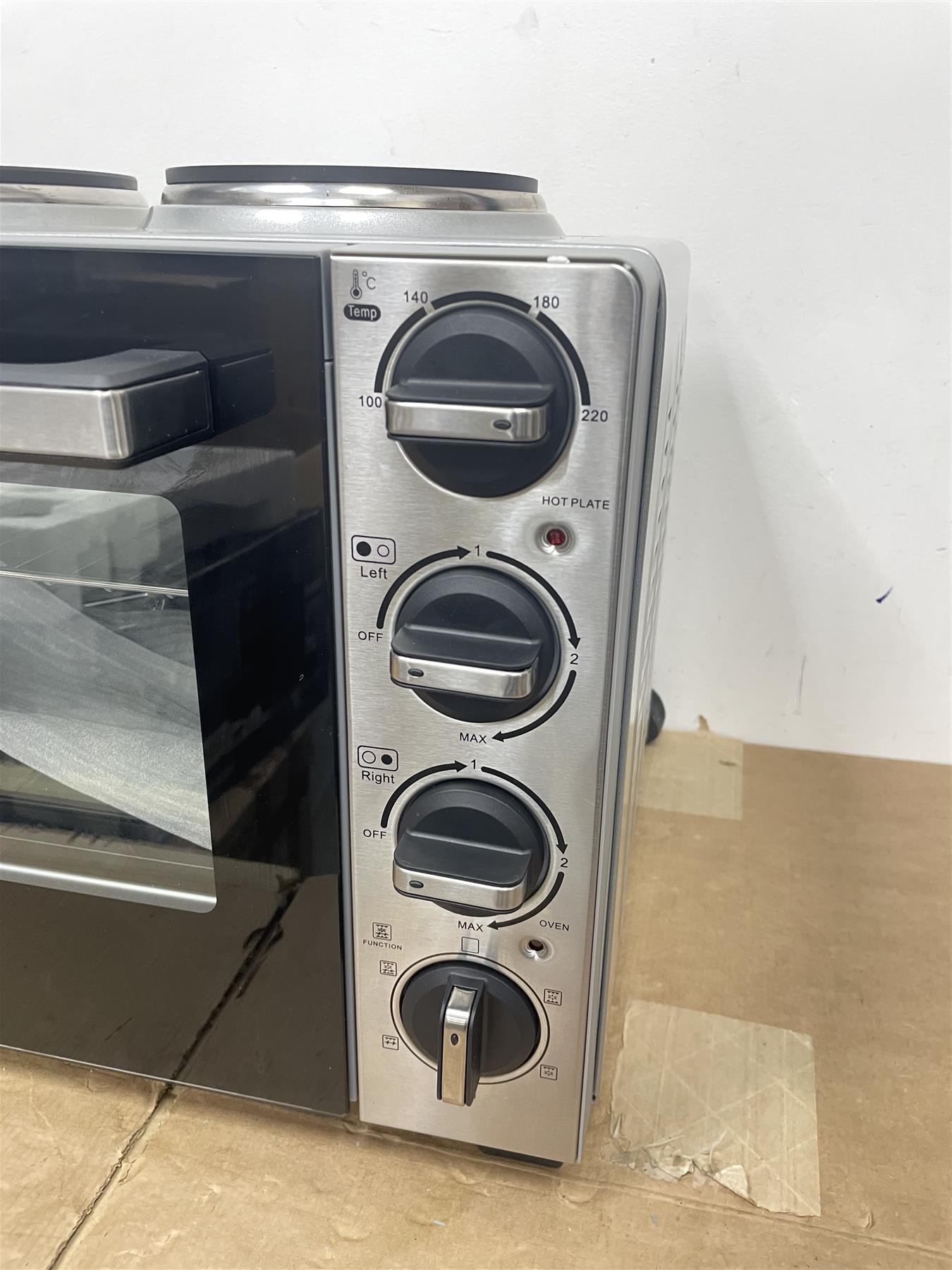 Morphy Richards 28L Mini Oven with Hob Cooker Grill & Rotisserie oven Hotplate