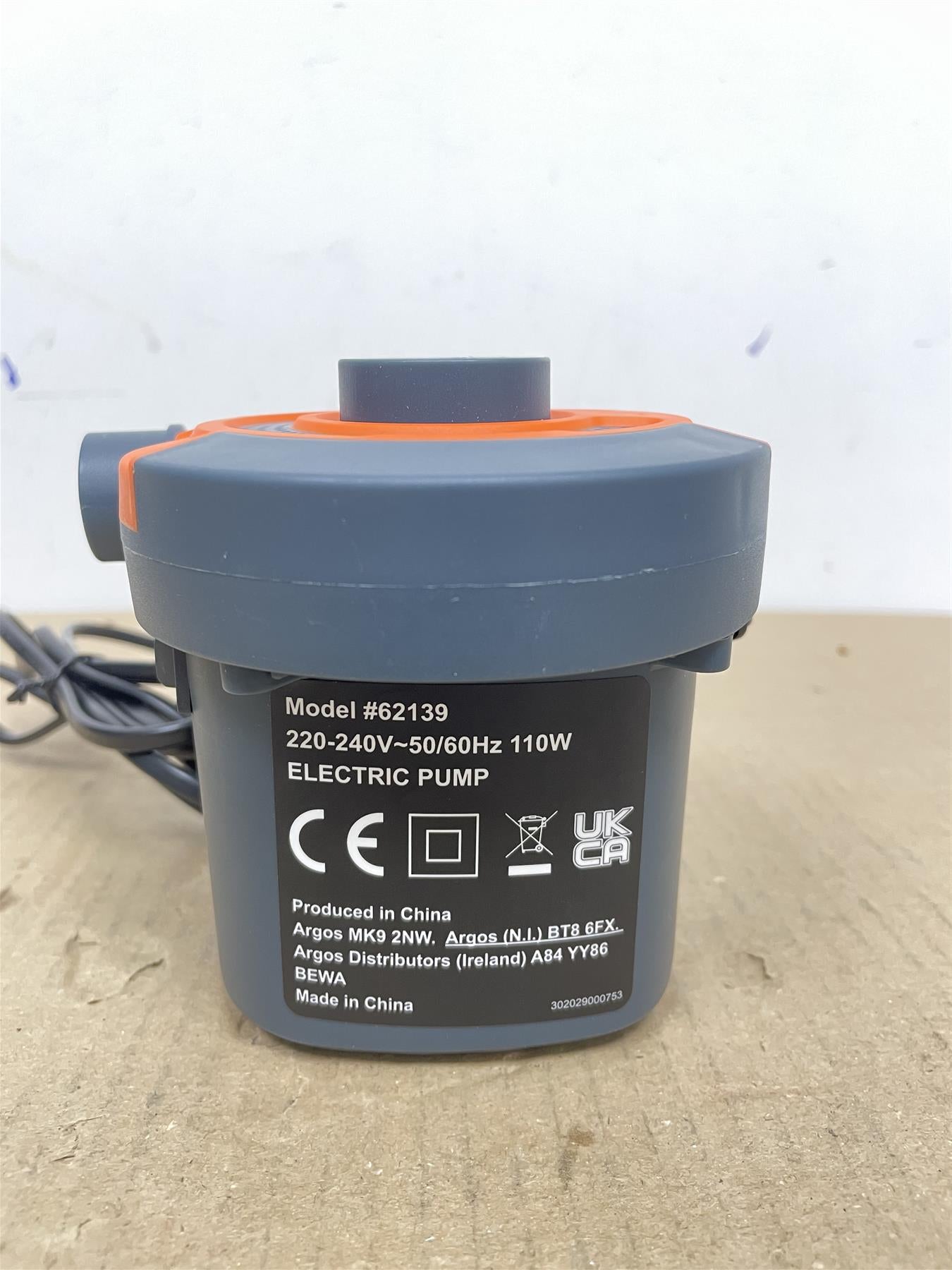 Air Pump Sidewinder AC Air Pump for Airbeds, Inflatables and Camping - BW62139GB