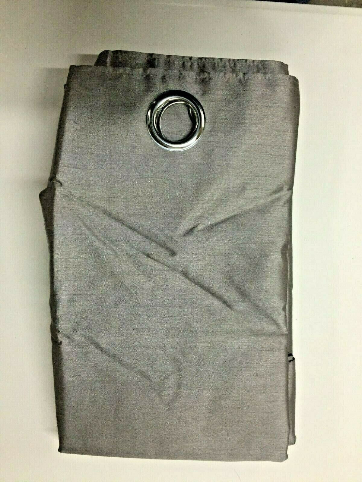 Argos Home Silky Fully Lined Eyelet Curtains Dove Grey Width 117cm X Drop 137