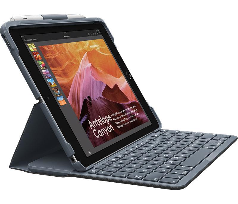 Logitech Slim Folio iPad Case 5th 6th Gen Ipad Air 3rd gen Keyboard Bluetooth