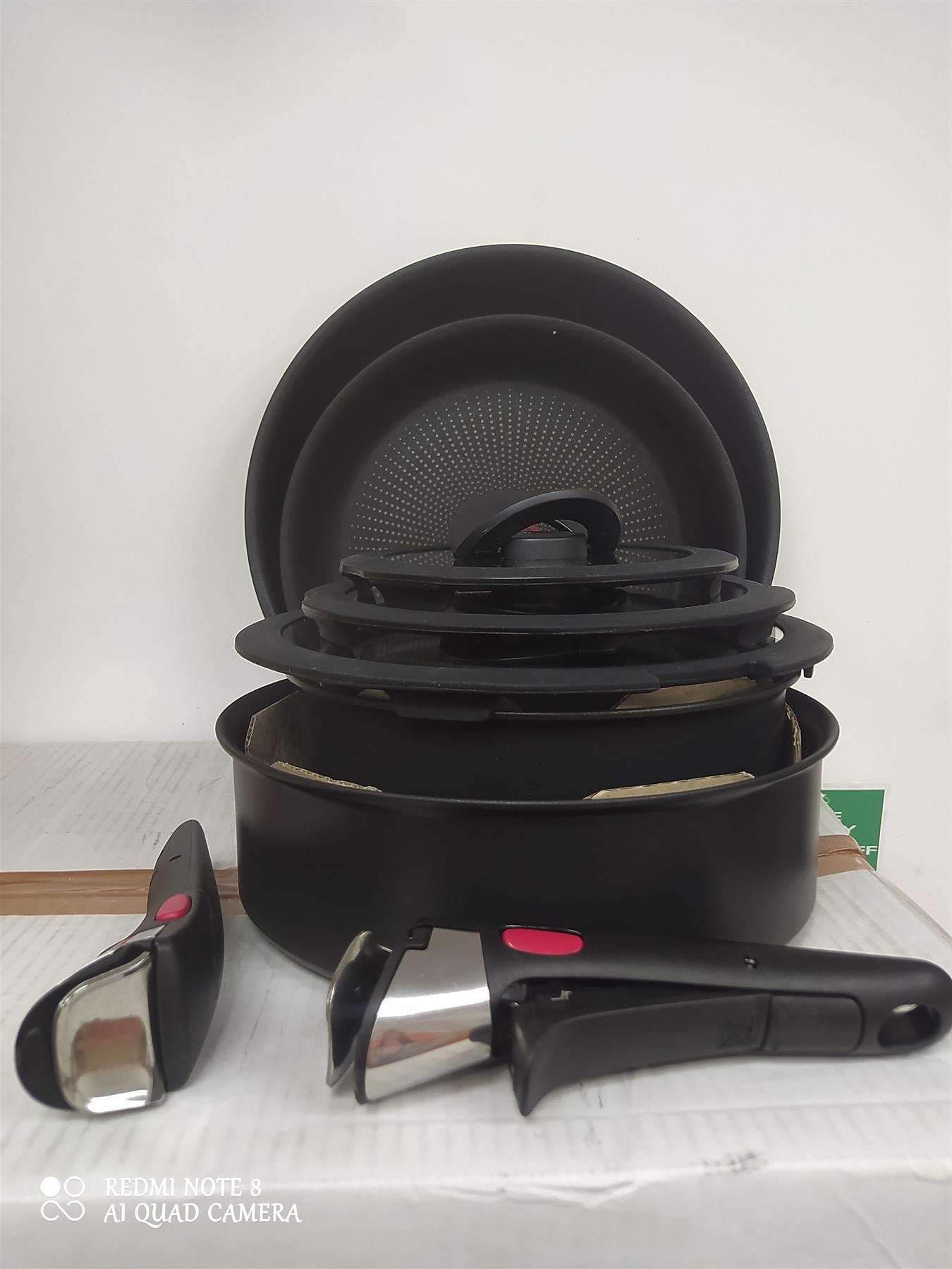 Tefal Ingenio Pan Set Daily Chef 10 Piece Aluminium Handle Lid Non stick Cookware