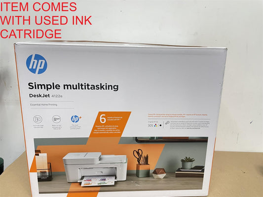 HP Plus DeskJet 4122e All-in-One Printer Colour Home Print copy scan Wireless- USED INK