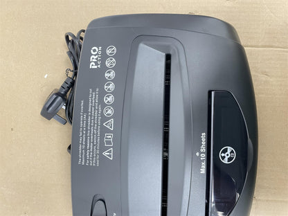 ProAction VS1008CD Paper Shredder 10 Sheet 21 Litre Cross Cut A4 Powershred