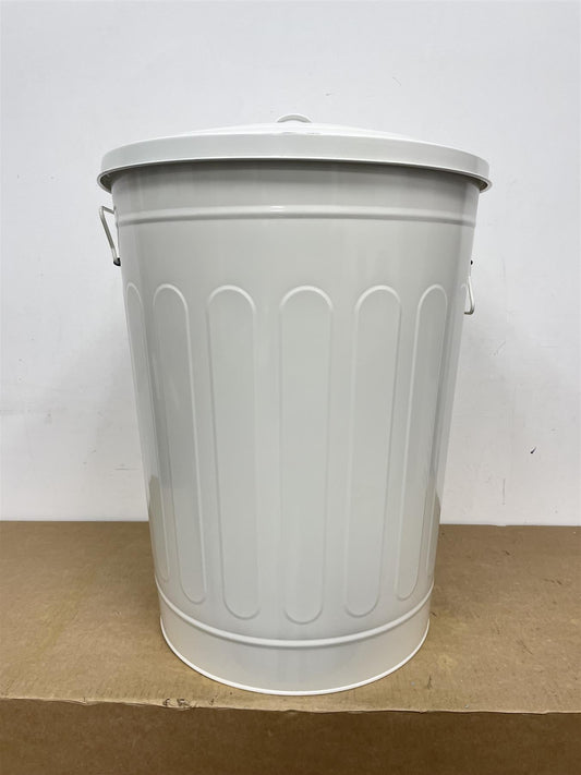 Habitat 49 Litre Trash Can Waste Bin Lift top Removable lid Nifty Handles-Cream