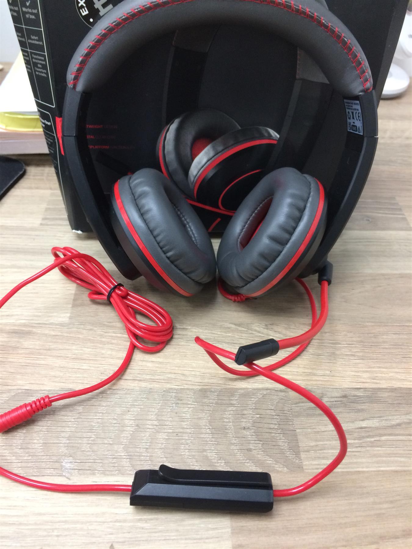 Gioteck XH100S WIRED Headset Stereo Gaming Grey Red – electronics