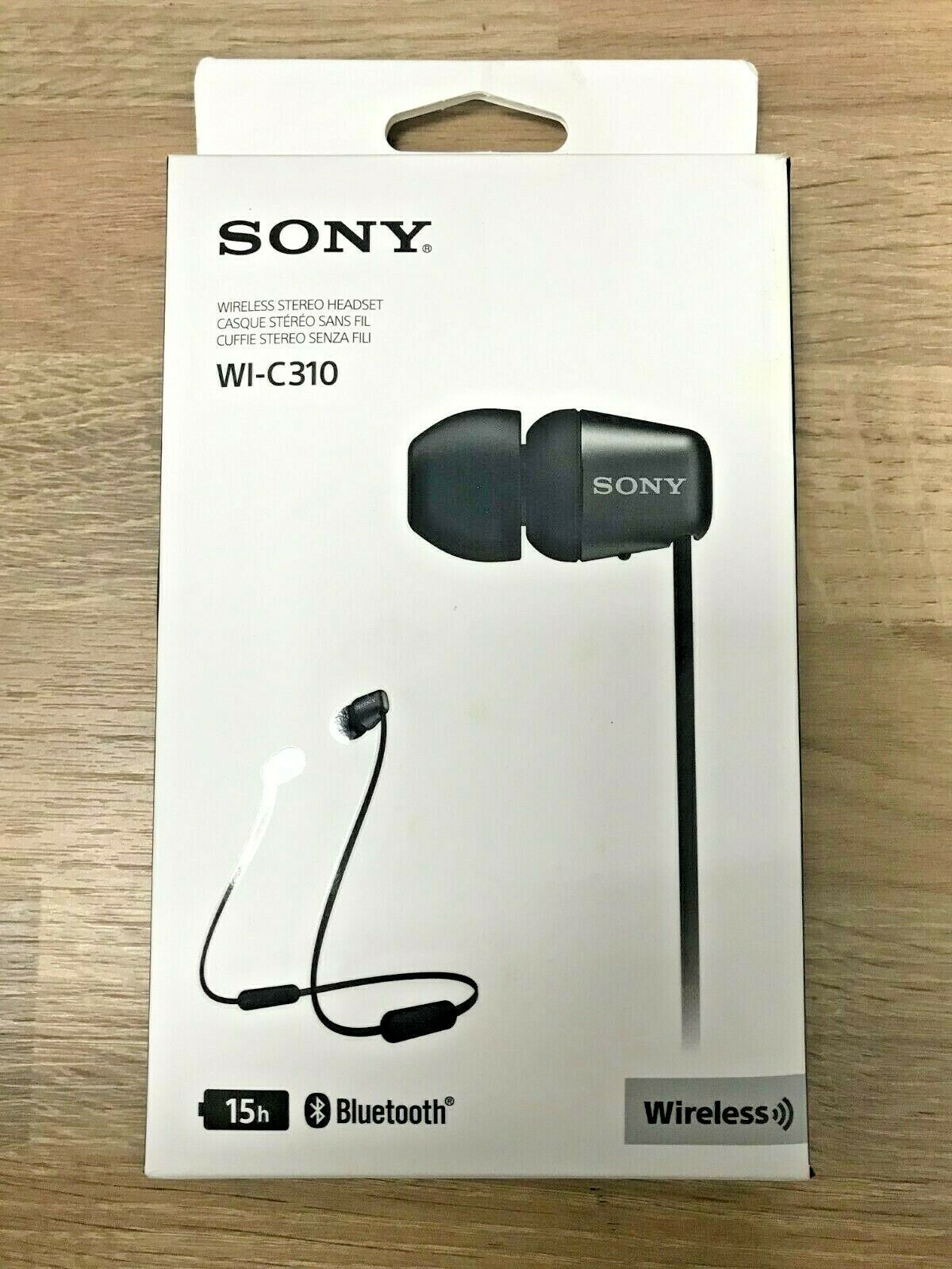 Sony WI C310 Wireless In Ear Bluetooth Headphones with Mic Remote Blac electronics tec shop