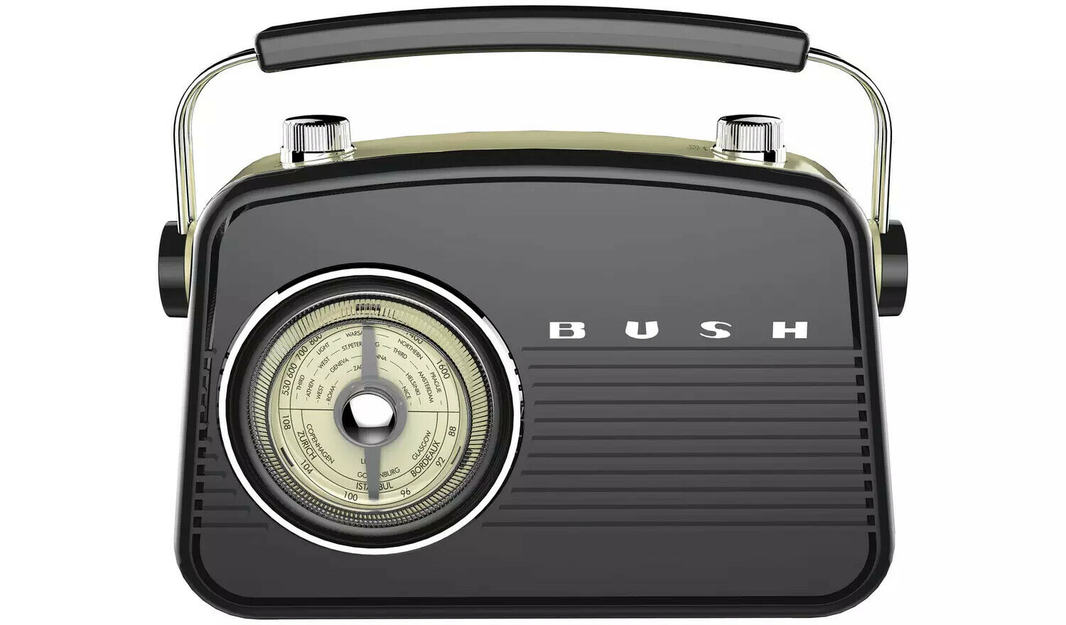 Bush Classic Mini Retro AM FM Radio Retro Vintage Portable Battery Mai ...
