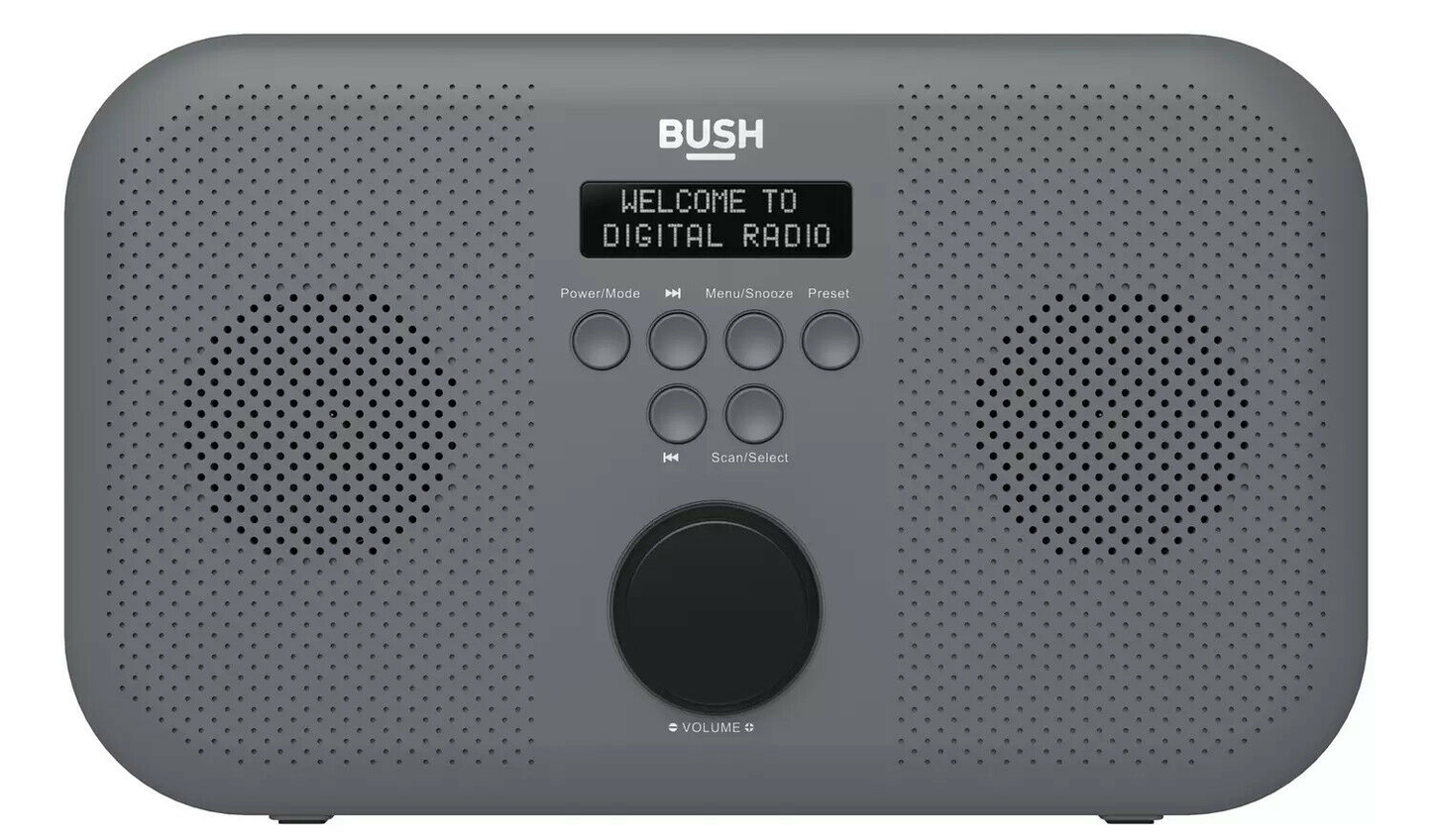 Bush Portable RDS Stereo DAB FM Radio Digital LCD Mains Battery Sleep Timer 4RMS