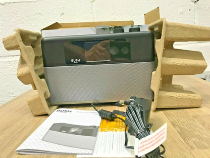 Bush Portable Bluetooth Digital DAB+ FM Radio Mains Battery Sleep Snooze 4W RMS