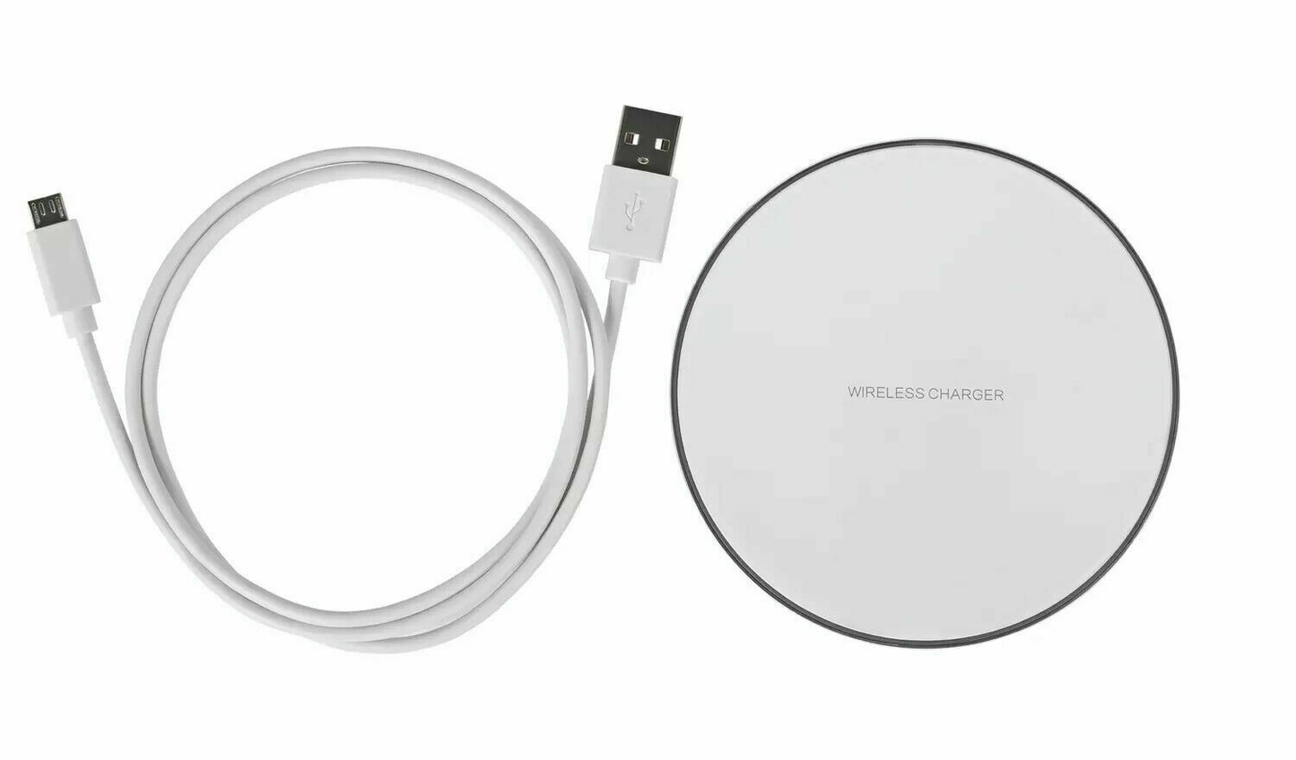 Fast Wireless Mobile Phone Charging Pad 10W Charger LED Iphone Samsung White