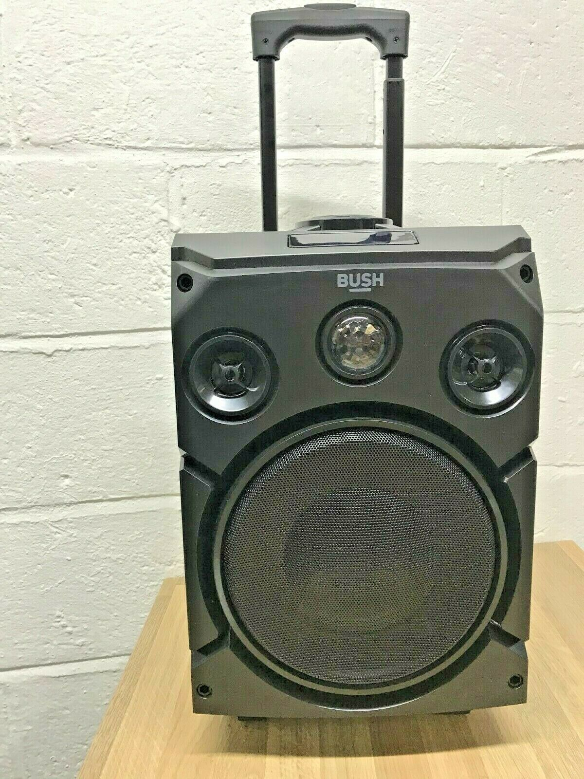 Bush Electronics Make Bush Portable Wireless Bluetooth Party Speaker Rechargeable Trolley He ...