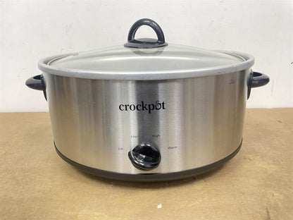 Crockpot Slow Cooker 5.6L Kitchen Electric Rice Cooking Steamer Stainless Steel