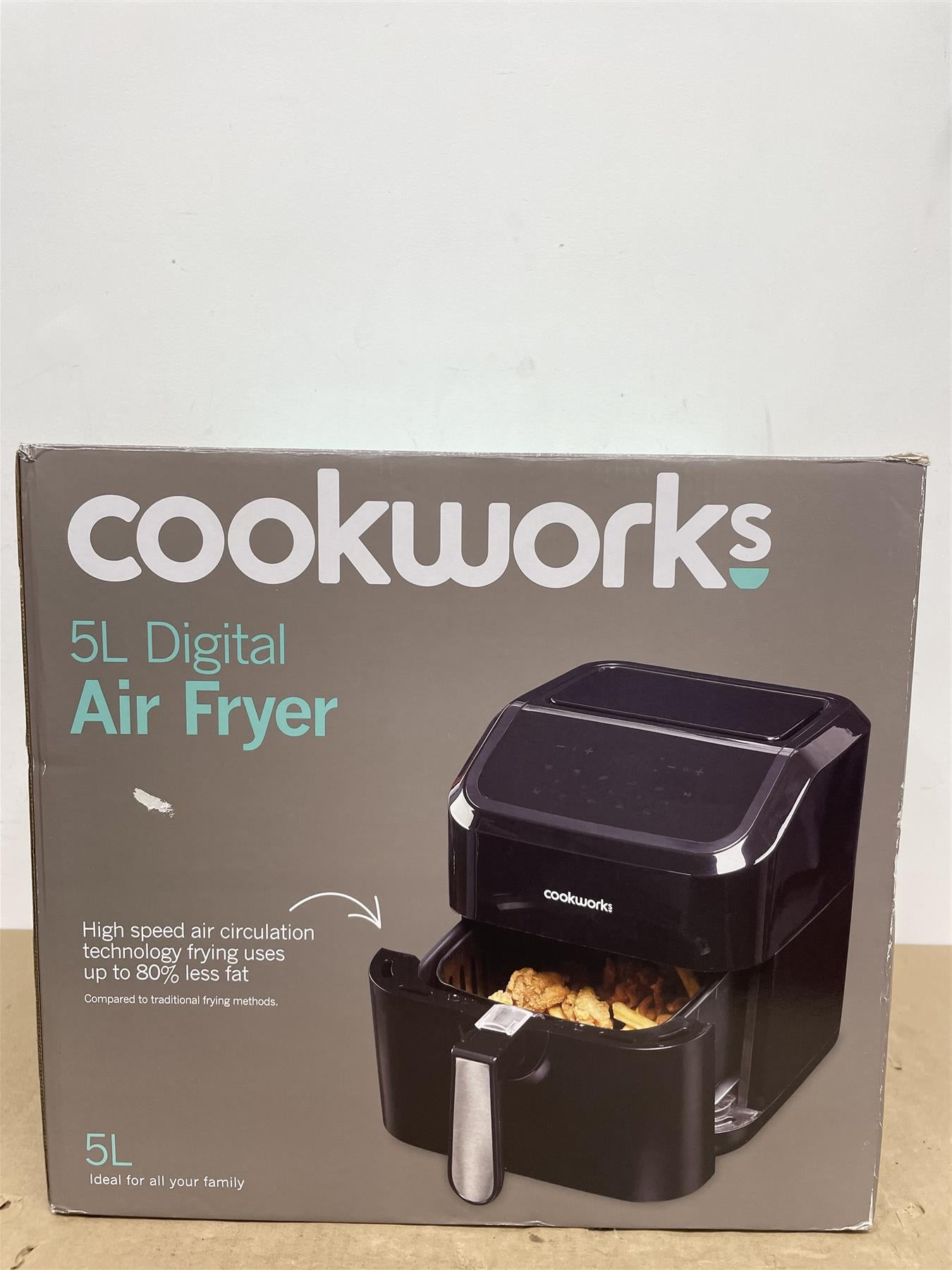 Cookworks Fryer Cookworks 5L Air Fryer With 10 cooking programmes 1600 watts96D 5L Air ...