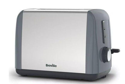 Breville toaster ITT989 Stainless Steel 2 Slice grey wide slots  defrost, reheat