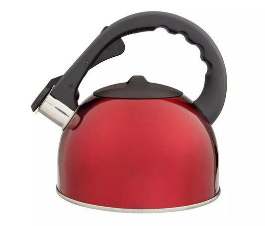 Home 1.6 Litre Stove Top Kettle whistle Kitchen Counter Camping cookware Red