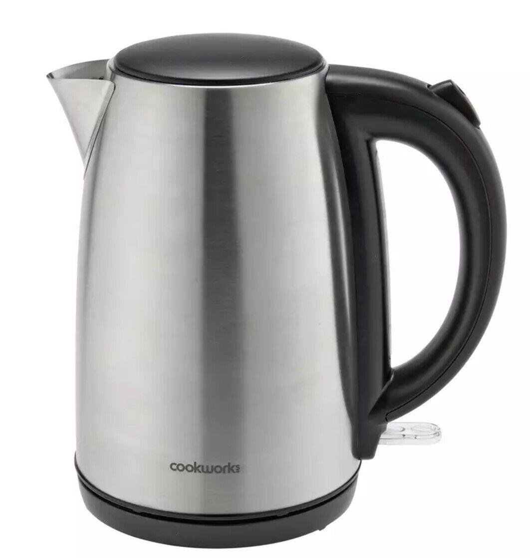 Cookworks Jug Kettle Boil Dry Protection  rapid boil - Brushed Stainless Steel