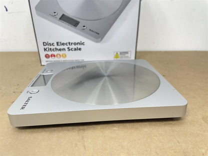Salter Electronic Kitchen Scale Max capacity 5kg with Steel Platform - Silver